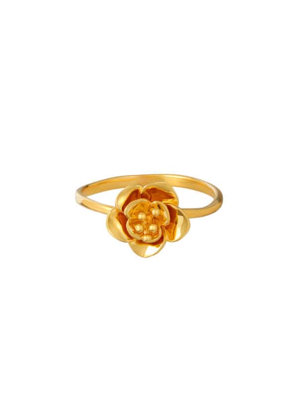 TOMEI Flower Ring, Yellow Gold 916