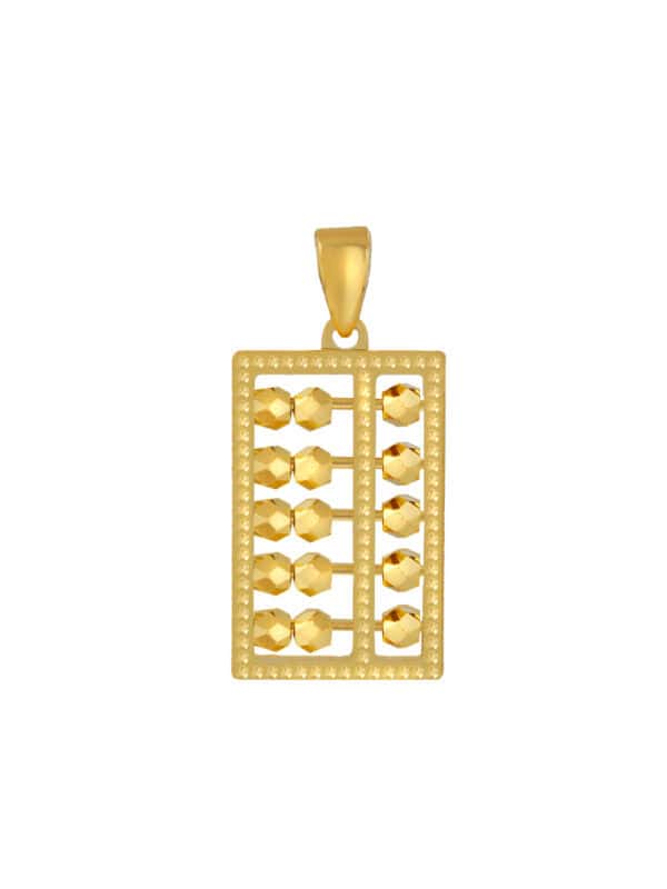 TOMEI Abacus Pendant, Yellow Gold 999