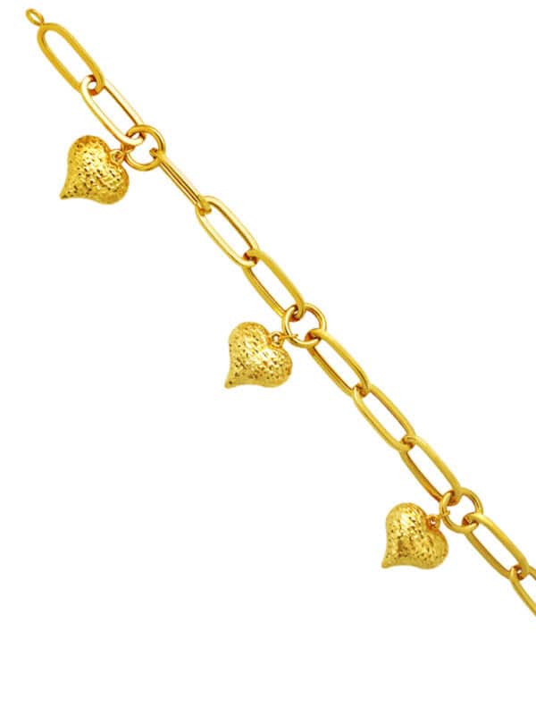 TOMEI Lusso Italia Heart Bracelet, Yellow Gold 916