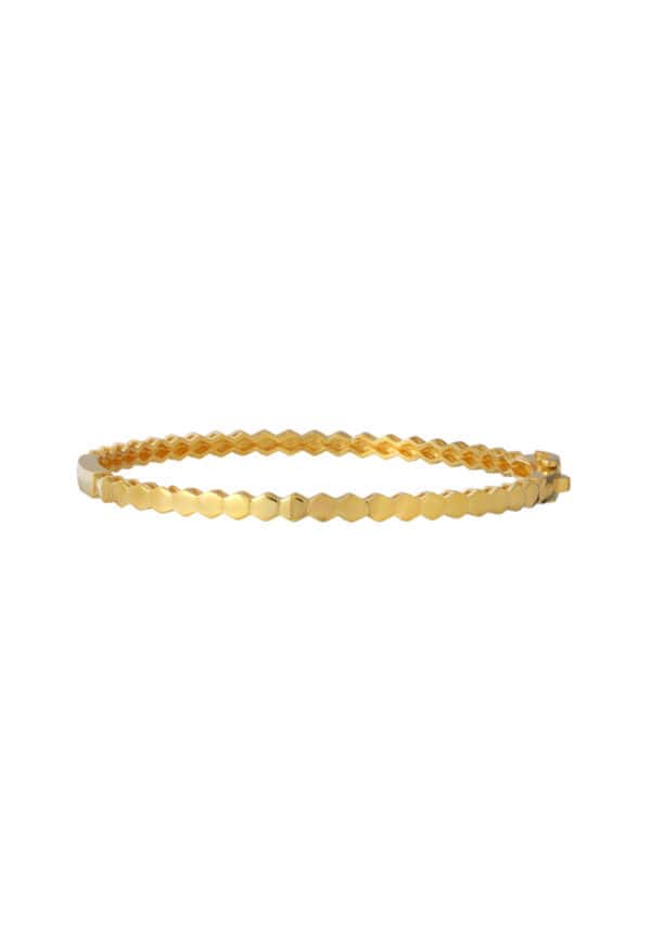 TOMEI Hexagon Bangle, Yellow Gold 916