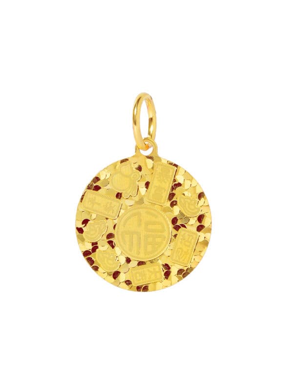 TOMEI Fu-Zi Pendant, Yellow Gold 916