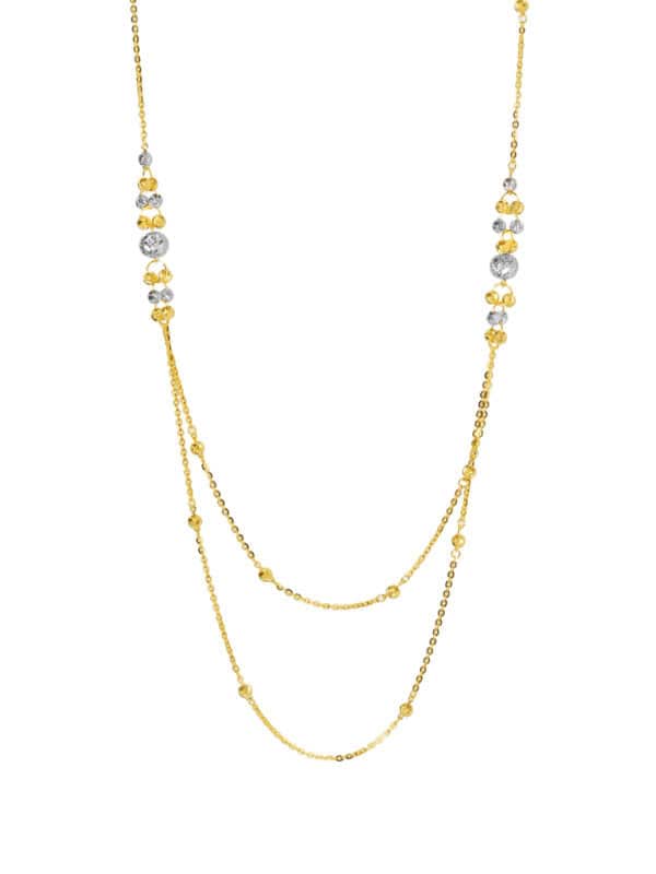 TOMEI Double-Strand Necklace , Yellow Gold 916