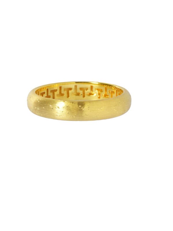 TOMEI Matte Ring, Yellow Gold 916