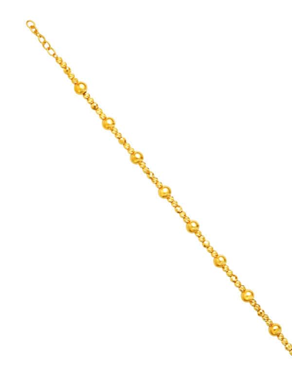 TOMEI Laser Ball Bracelet, Yellow Gold 916