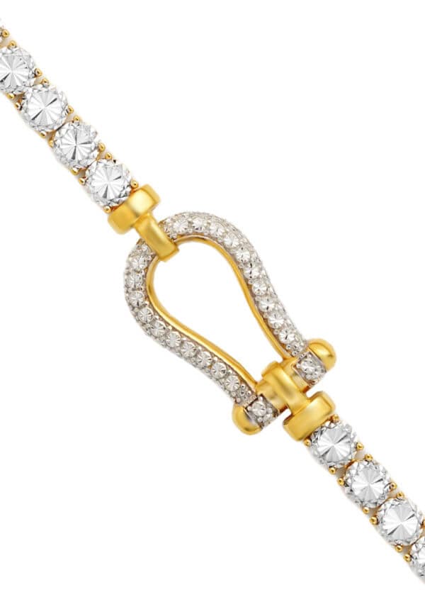 TOMEI Diamond Cut Collection Horse Hoof Bracelet, Yellow Gold 916