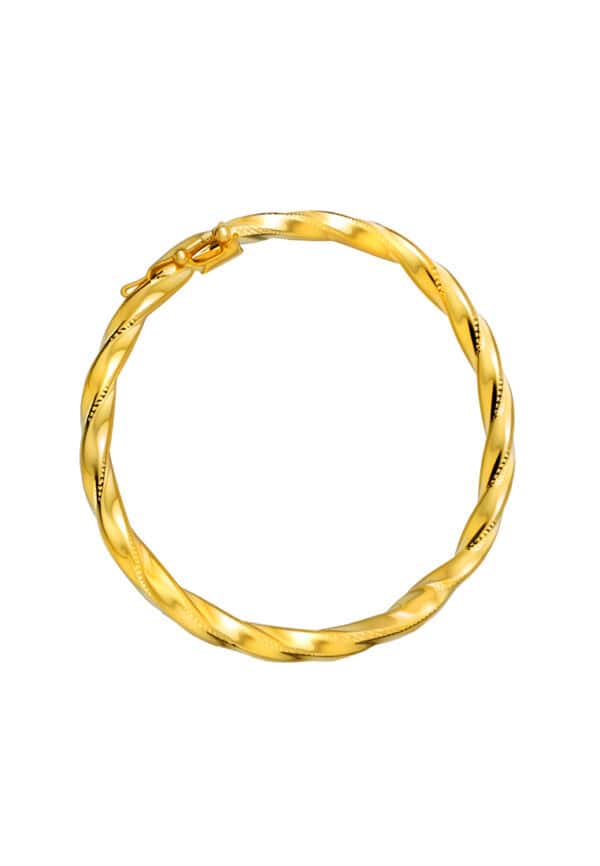 TOMEI Twist Bangle, Yellow Gold 916