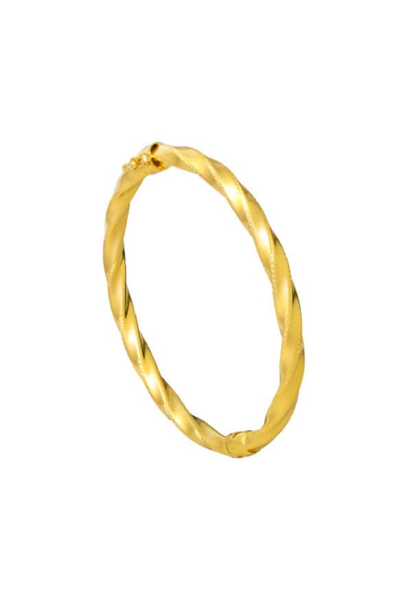TOMEI Twist Bangle, Yellow Gold 916
