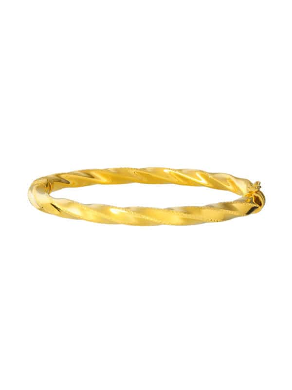 TOMEI Twist Bangle, Yellow Gold 916