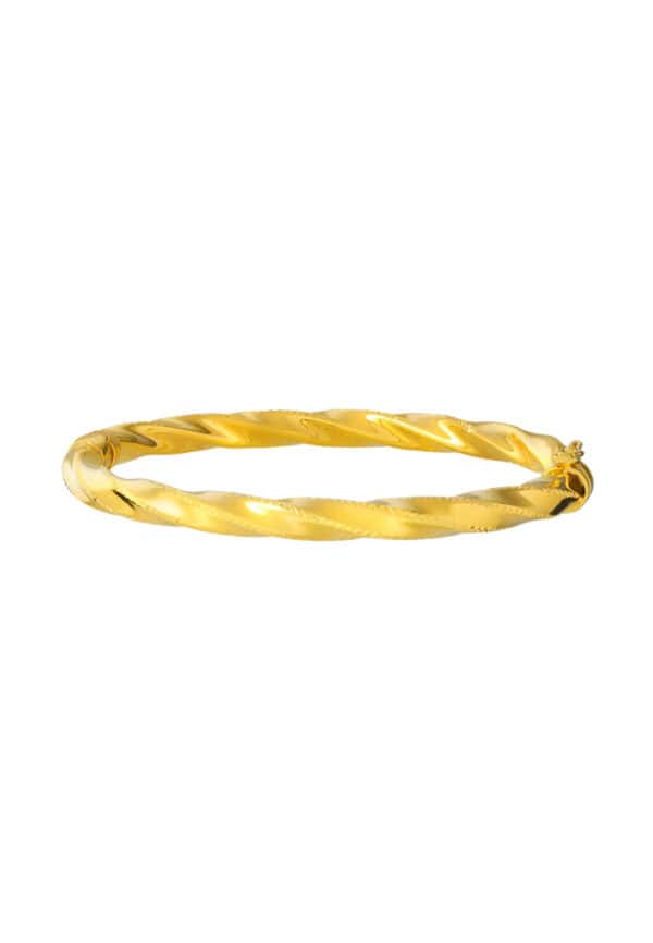 TOMEI Twist Bangle, Yellow Gold 916
