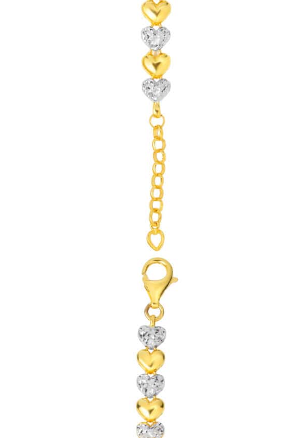 TOMEI Dual-Tone Love Bracelet, Yellow Gold 916
