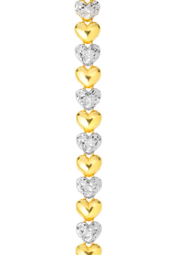 TOMEI Dual-Tone Love Bracelet, Yellow Gold 916