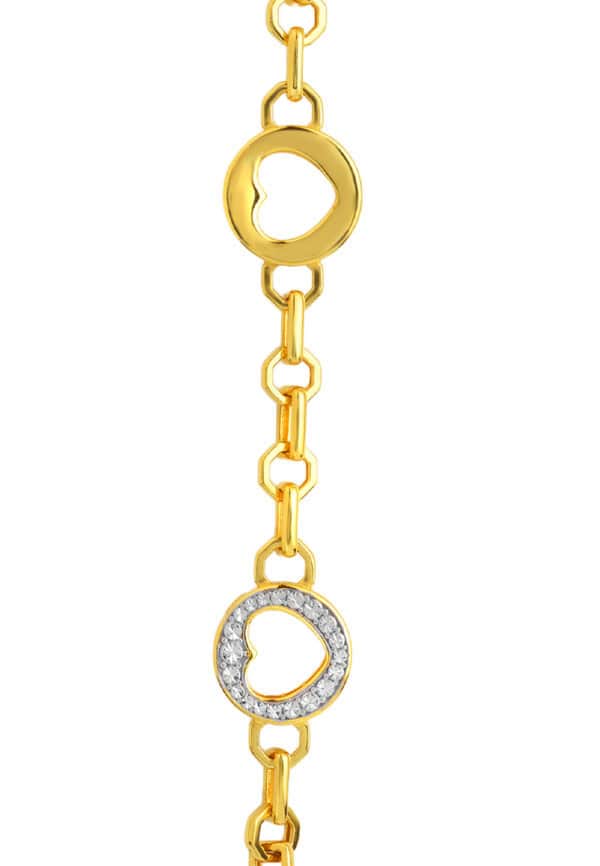 TOMEI Diamond Cut Collection Bracelet, Yellow Gold 916