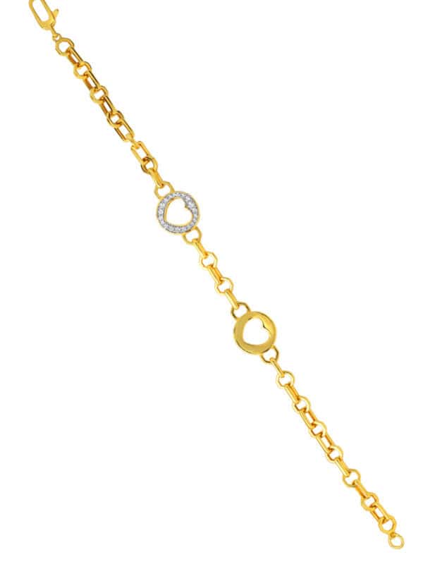 TOMEI Diamond Cut Collection Bracelet, Yellow Gold 916
