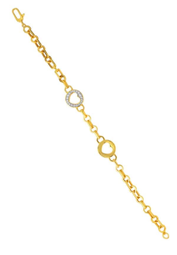 TOMEI Diamond Cut Collection Bracelet, Yellow Gold 916
