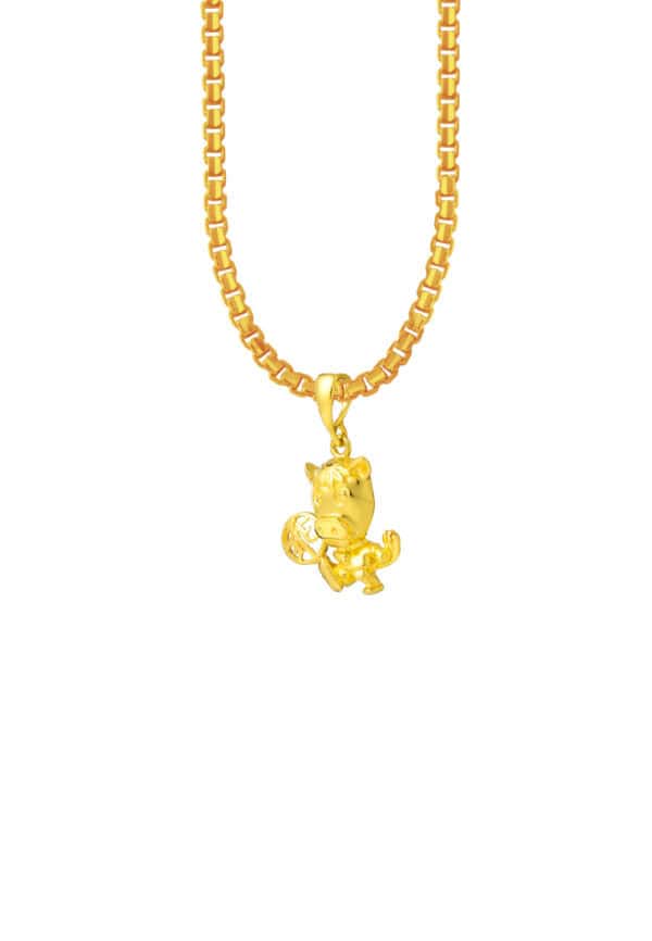 TOMEI Horse Pendant, Yellow Gold 916