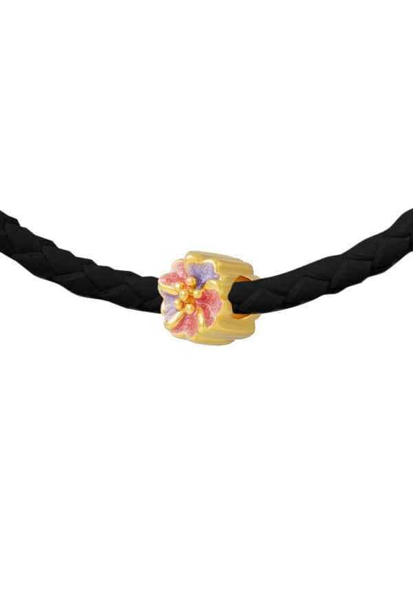 TOMEI Chomel Collection Flower Charm, Yellow Gold 916