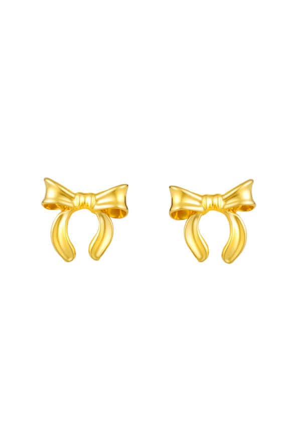 TOMEI Ribbon Earrings, Yellow Gold 916