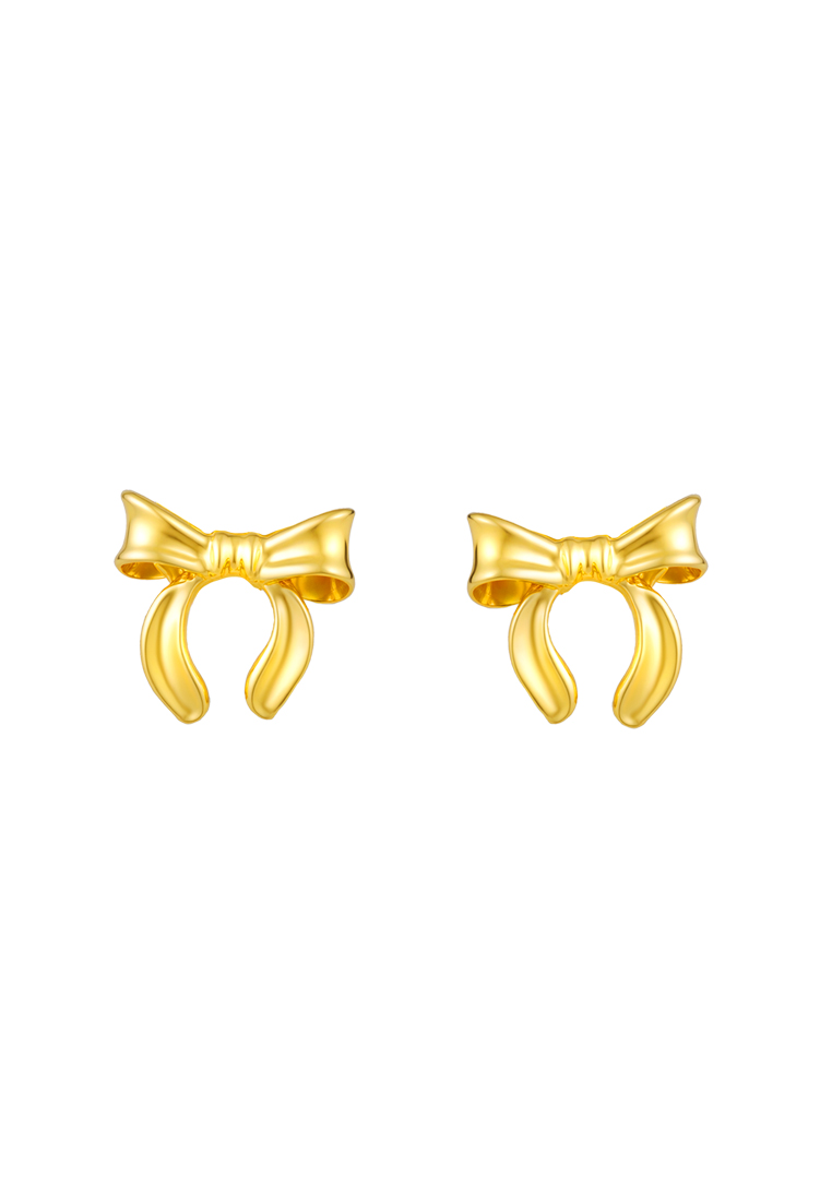 TOMEI Ribbon Earrings, Yellow Gold 916