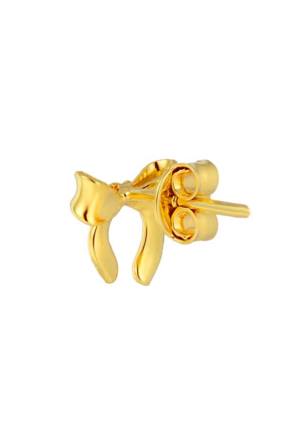 TOMEI Ribbon Earrings, Yellow Gold 916