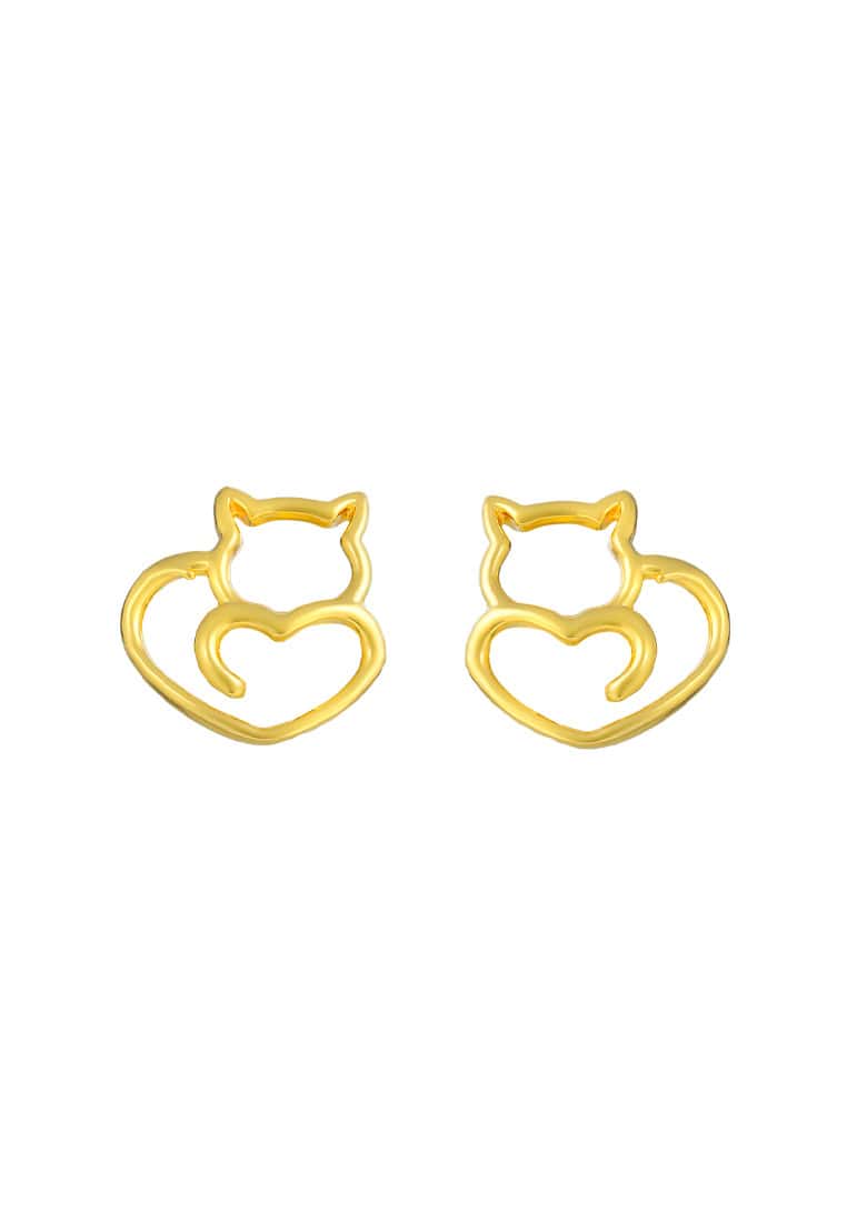 TOMEI Cat Earrings, Yellow Gold 916