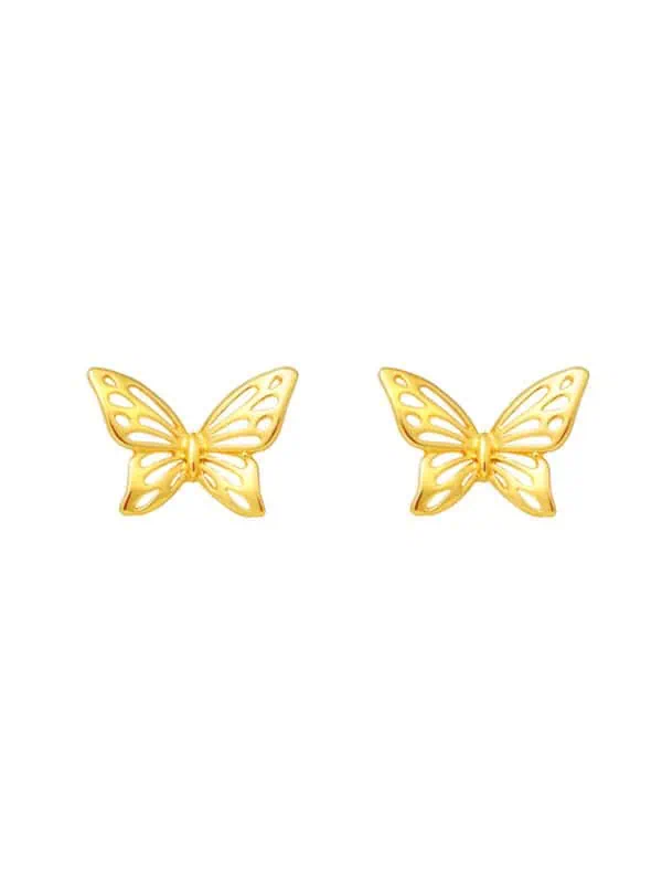 TOMEI Butterfy Earrings, Yellow Gold 916