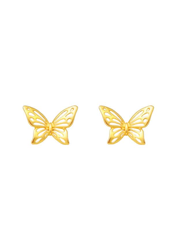 TOMEI Butterfy Earrings, Yellow Gold 916