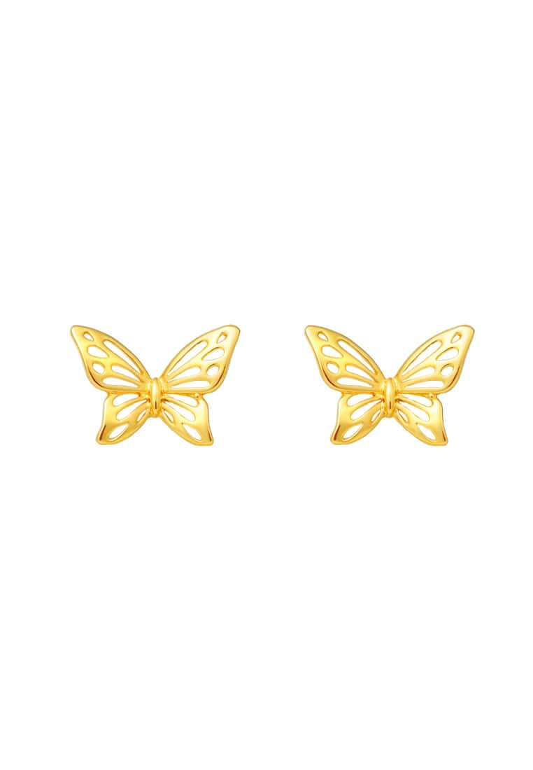 TOMEI Butterfy Earrings, Yellow Gold 916
