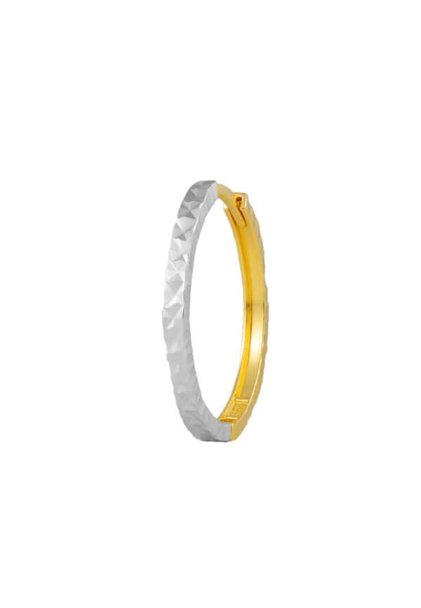 TOMEI Dual-Tone Loop Earrings, Yellow Gold 916