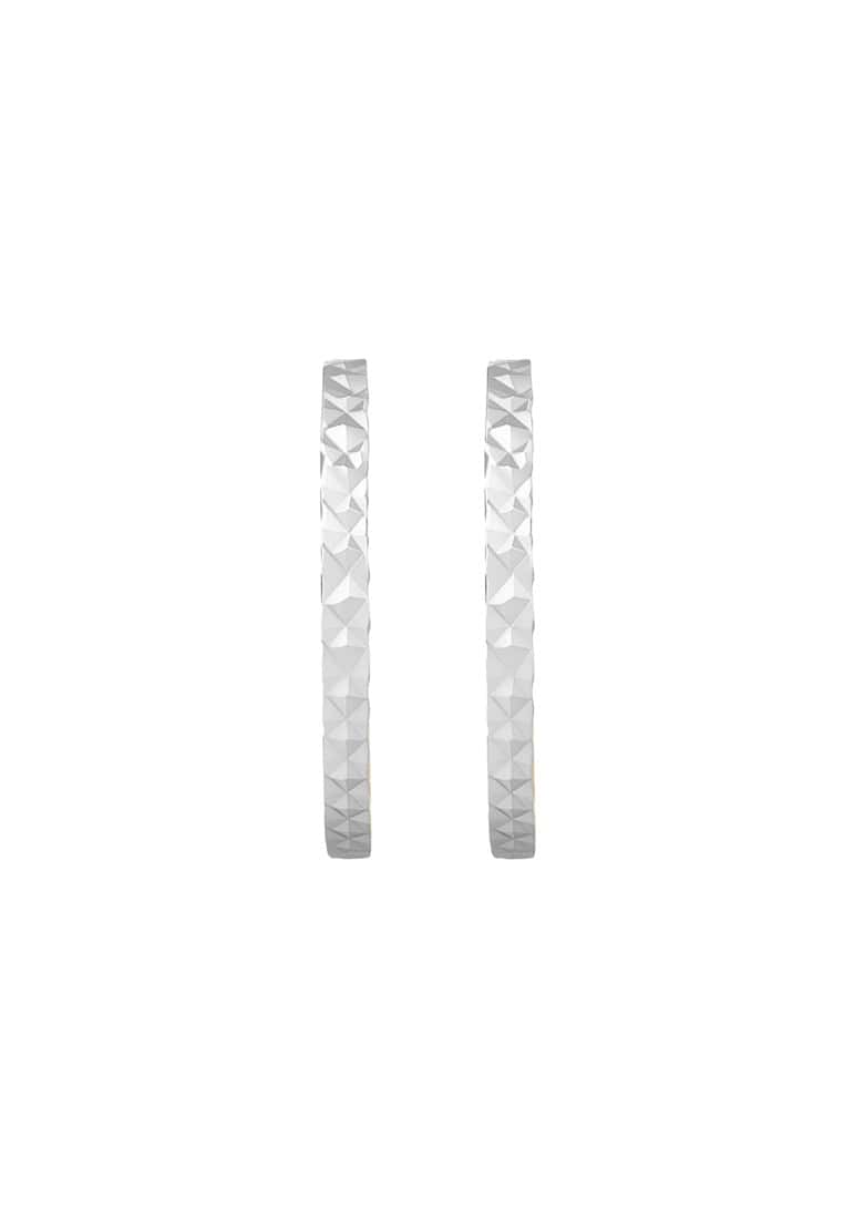 TOMEI Dual-Tone Loop Earrings, Yellow Gold 916