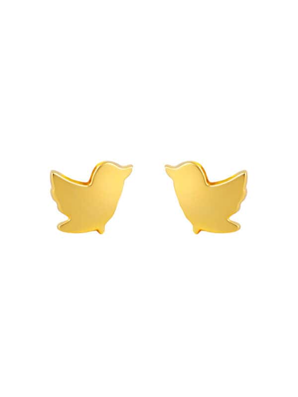 TOMEI Lusso Italia Bird Earrings, Yellow Gold 916
