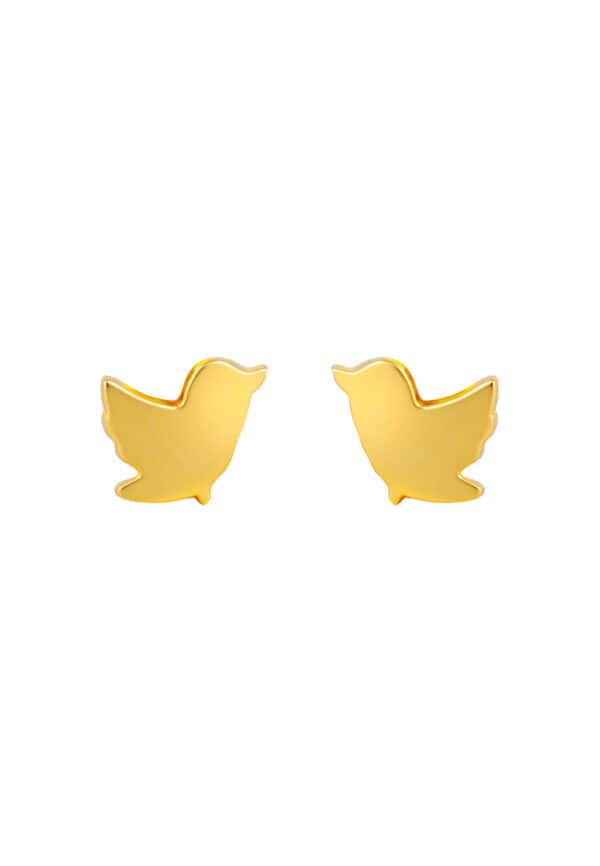 TOMEI Lusso Italia Bird Earrings, Yellow Gold 916