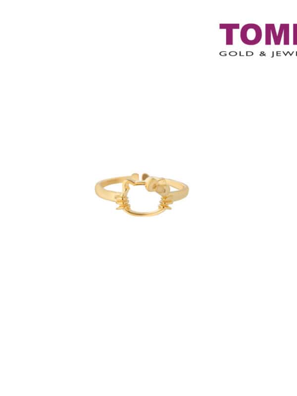TOMEI I Sanrio Hello Kitty Hollow Ring, Yellow Gold  916 (HK-YG0731R-1C)
