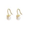 TOMEI Lovely Bow Tie Pearl Earrings, Yellow Gold 585