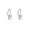 TOMEI Lovely Bow Tie Pearl Earrings, White Gold 585