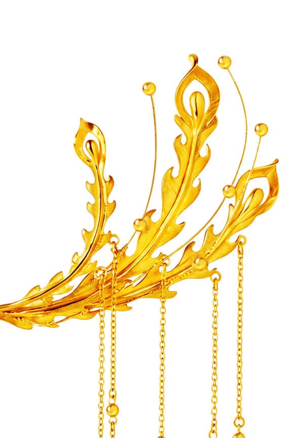 TOMEI x Xifu  【凤凰于飞-发簪】Hairpin, Yellow Gold 999