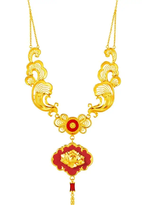 TOMEI x Xifu 【鸾凤缔缘】Necklace, Yellow Gold 999