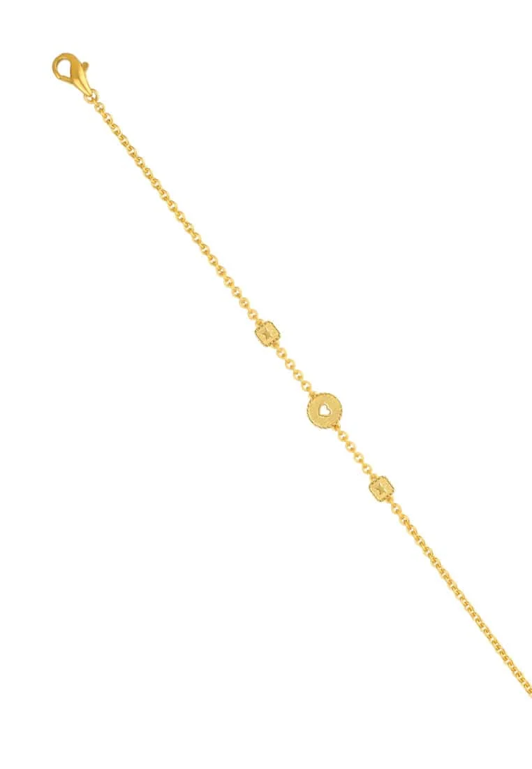 TOMEI x Prima Gold Geometric Bracelet, Yellow Gold 999