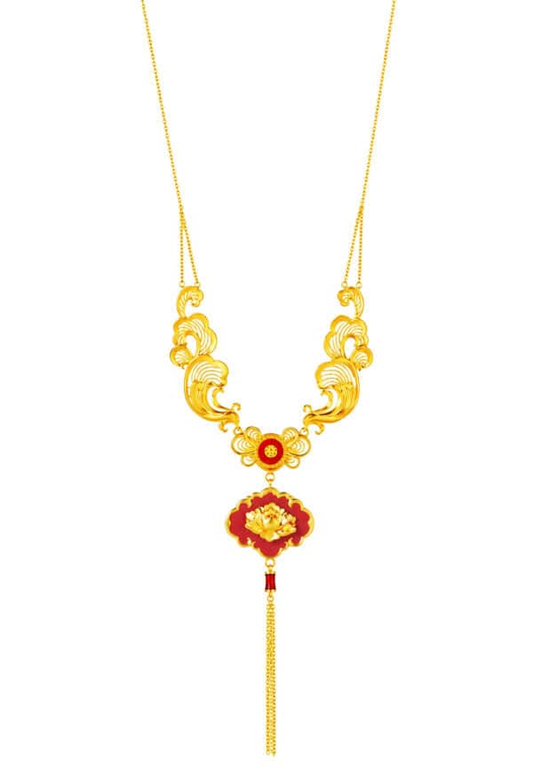TOMEI x Xifu 【鸾凤缔缘】Necklace, Yellow Gold 999