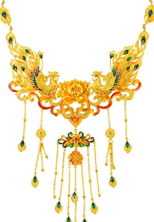 TOMEI x Xifu 【凤栖牡丹 II】Necklace, Yellow Gold 999