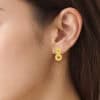 TOMEI x Prima Gold Geometric Earrings, Yellow Gold 999