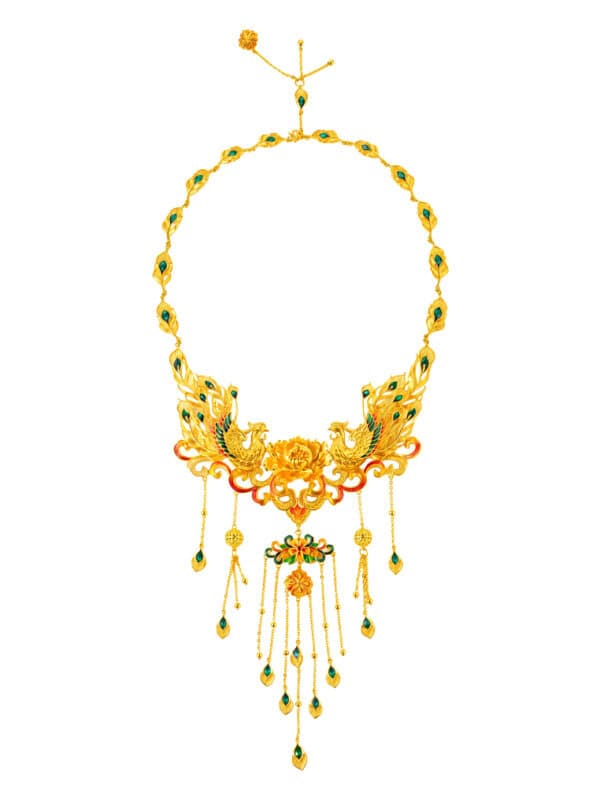 TOMEI x Xifu 【凤栖牡丹 II】Necklace, Yellow Gold 999