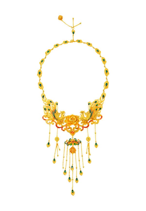 TOMEI x Xifu 【凤栖牡丹 II】Necklace, Yellow Gold 999