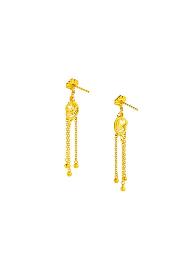 TOMEI x Xifu 【鸾凤缔缘】Earrings, Yellow Gold 999