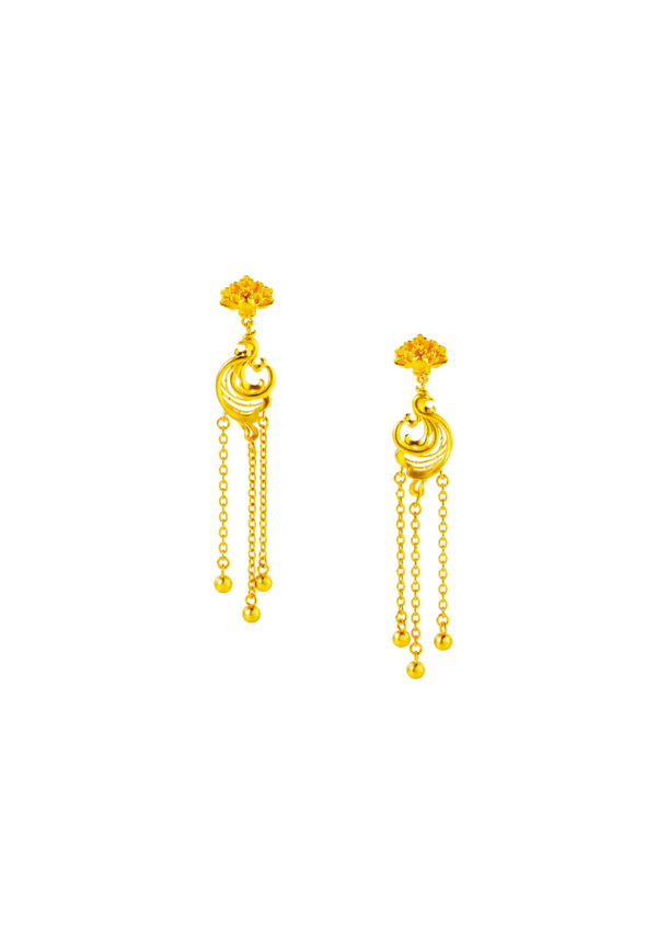 TOMEI x Xifu 【鸾凤缔缘】Earrings, Yellow Gold 999
