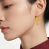 TOMEI x Xifu  【玉兰花开】Earrings, Yellow Gold 999