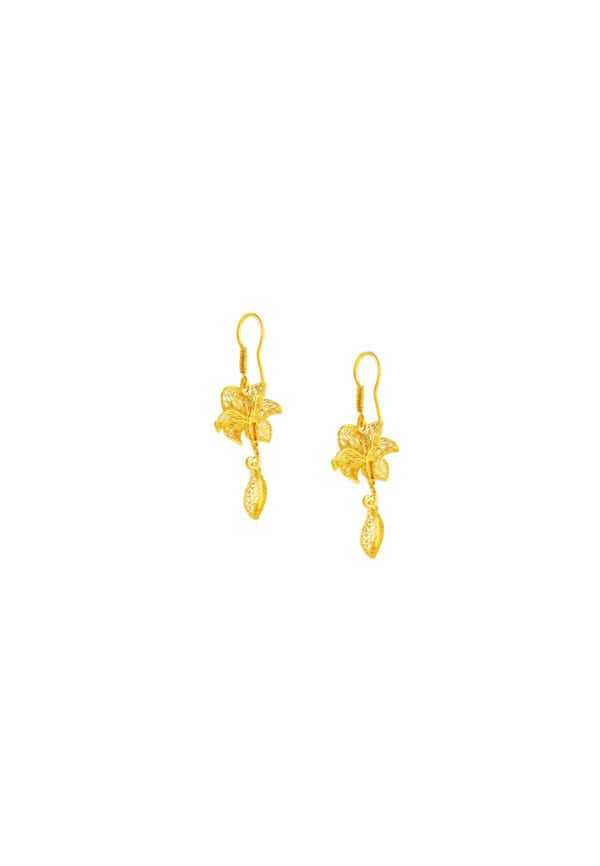 TOMEI x Xifu  【玉兰花开】Earrings, Yellow Gold 999