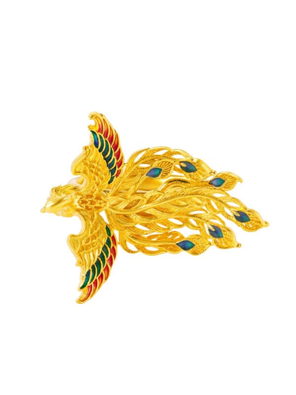 TOMEI x Xifu  【凤栖牡丹 II】Ring, Yellow Gold 999