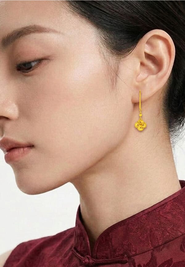 TOMEI x Xifu 【幸遇】Earrings, Yellow Gold 999