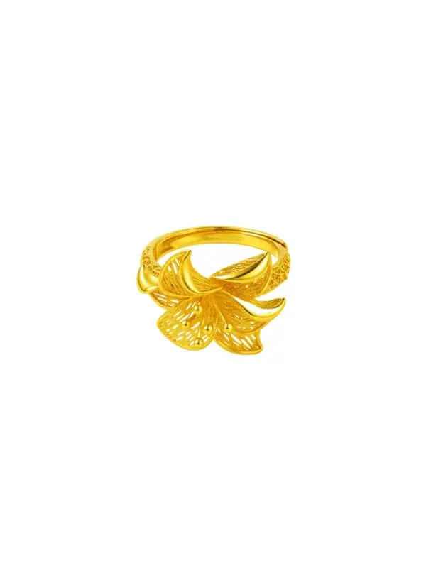 TOMEI x Xifu  【玉兰花开】Ring, Yellow Gold 999