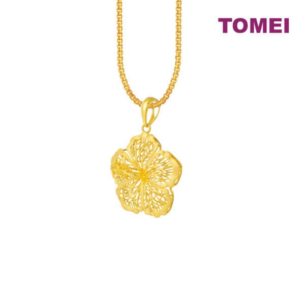 TOMEI Flower Pendant, Yellow Gold 916